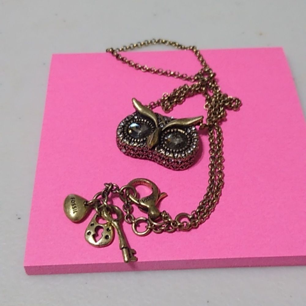 Fossil Owl Necklace